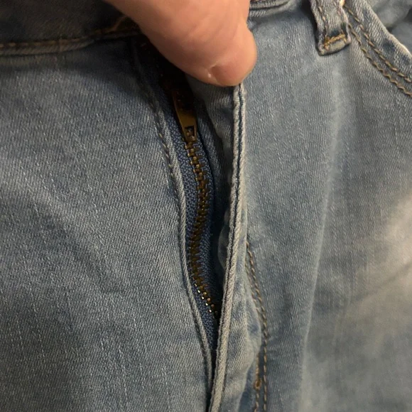 🍑Wax Jean Butt, I Love You Ripped Distressed Skinny Blue Jeans 13 Junior’s - Picture 9 of 12